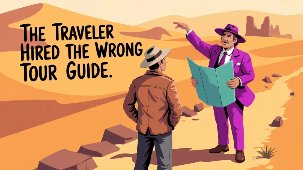 The Traveler Hired the Wrong Tour Guide